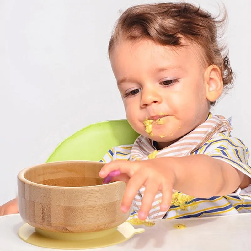 4pcs Animal Suction Plate, Bowl and Spoon Set