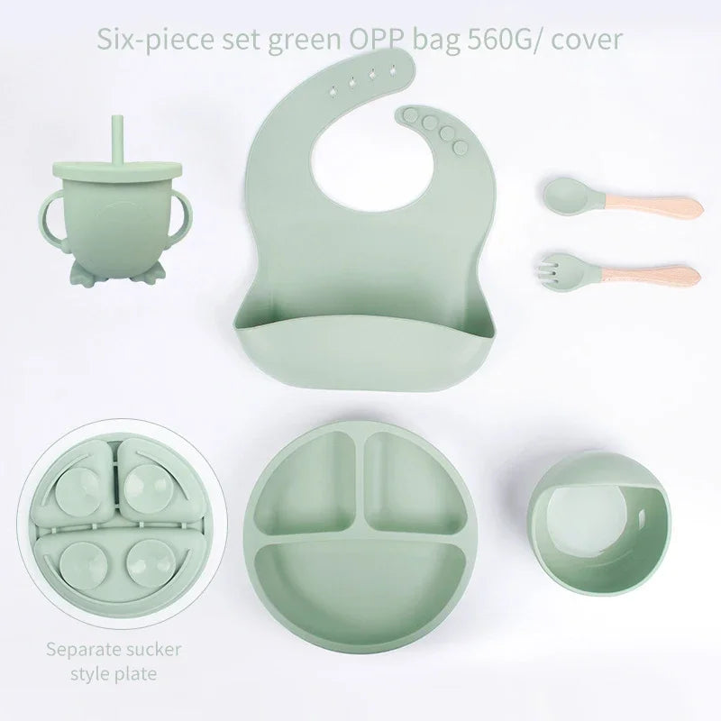 6 Piece Silicone Weaning Sets