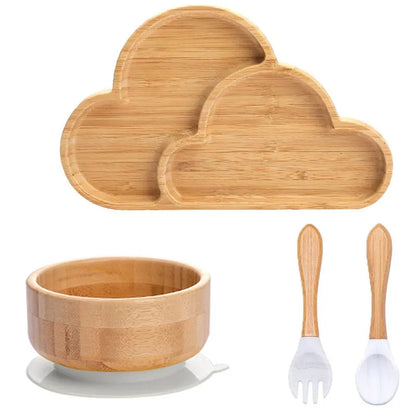 4pcs Animal Suction Plate, Bowl and Spoon Set