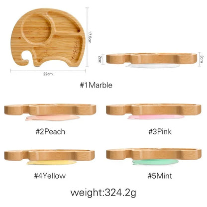4pcs Animal Suction Plate, Bowl and Spoon Set