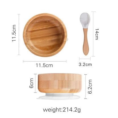 4pcs Animal Suction Plate, Bowl and Spoon Set